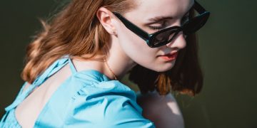 a woman wearing sunglasses