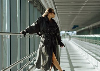a person walking down a flight of stairs