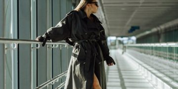 a person walking down a flight of stairs