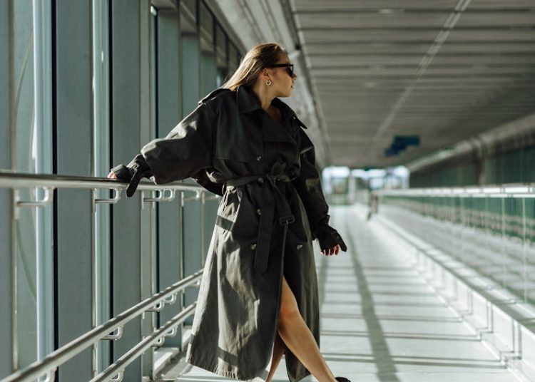 a person walking down a flight of stairs